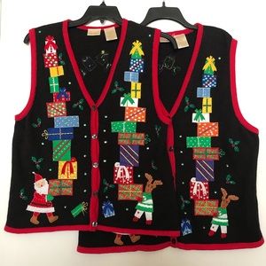 His/Hers Ugly Christmas Sweater Vests